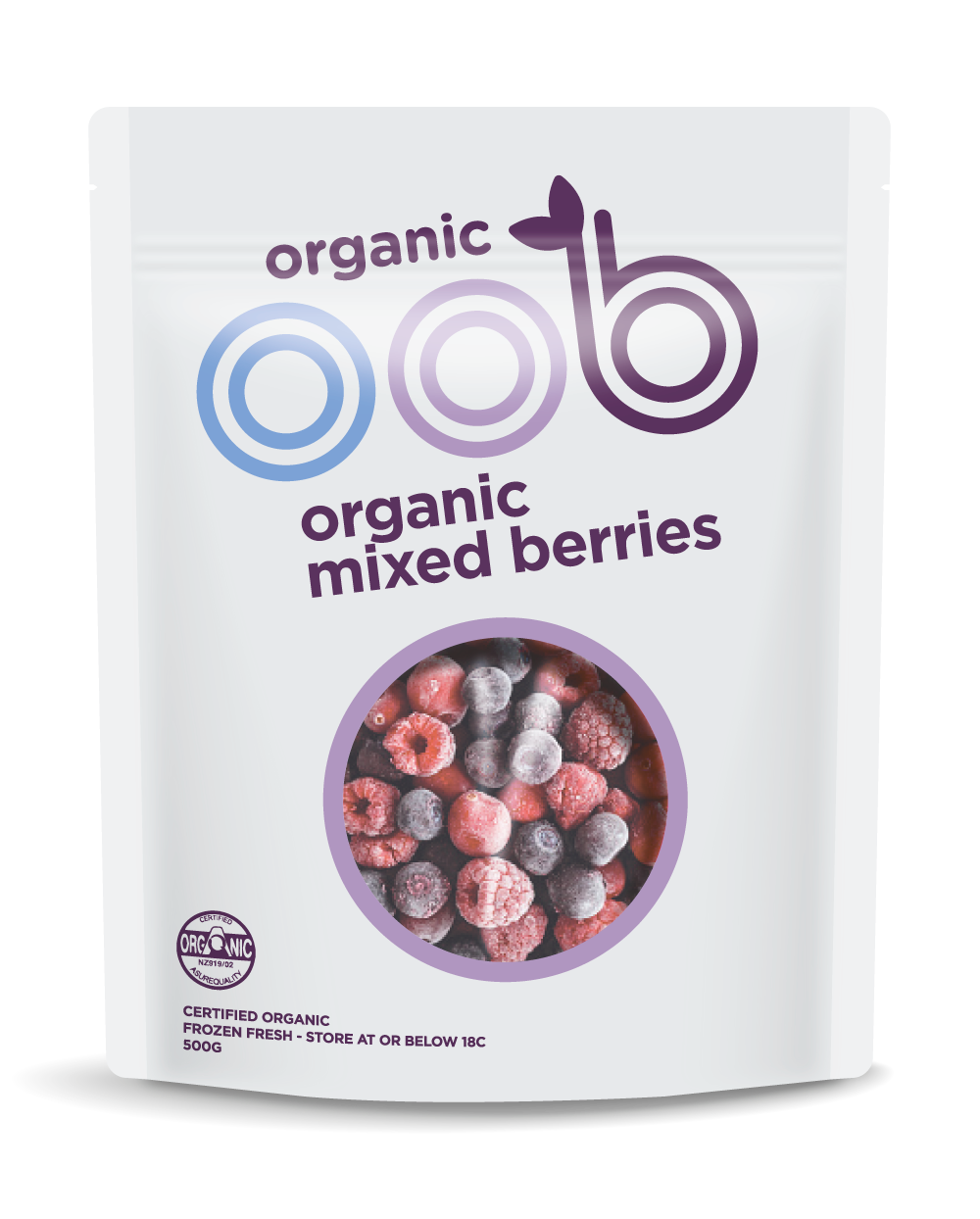 OOB ORGANIC FROZEN MIXED BERRIES 550G