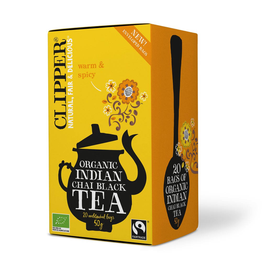 CLIPPER ORGANIC INDIAN CHAI TEA 50G