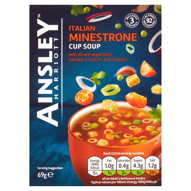 AINSLEY HARRIOTT ITALIAN MINESTRONE CUP SOUP 3S, 69G