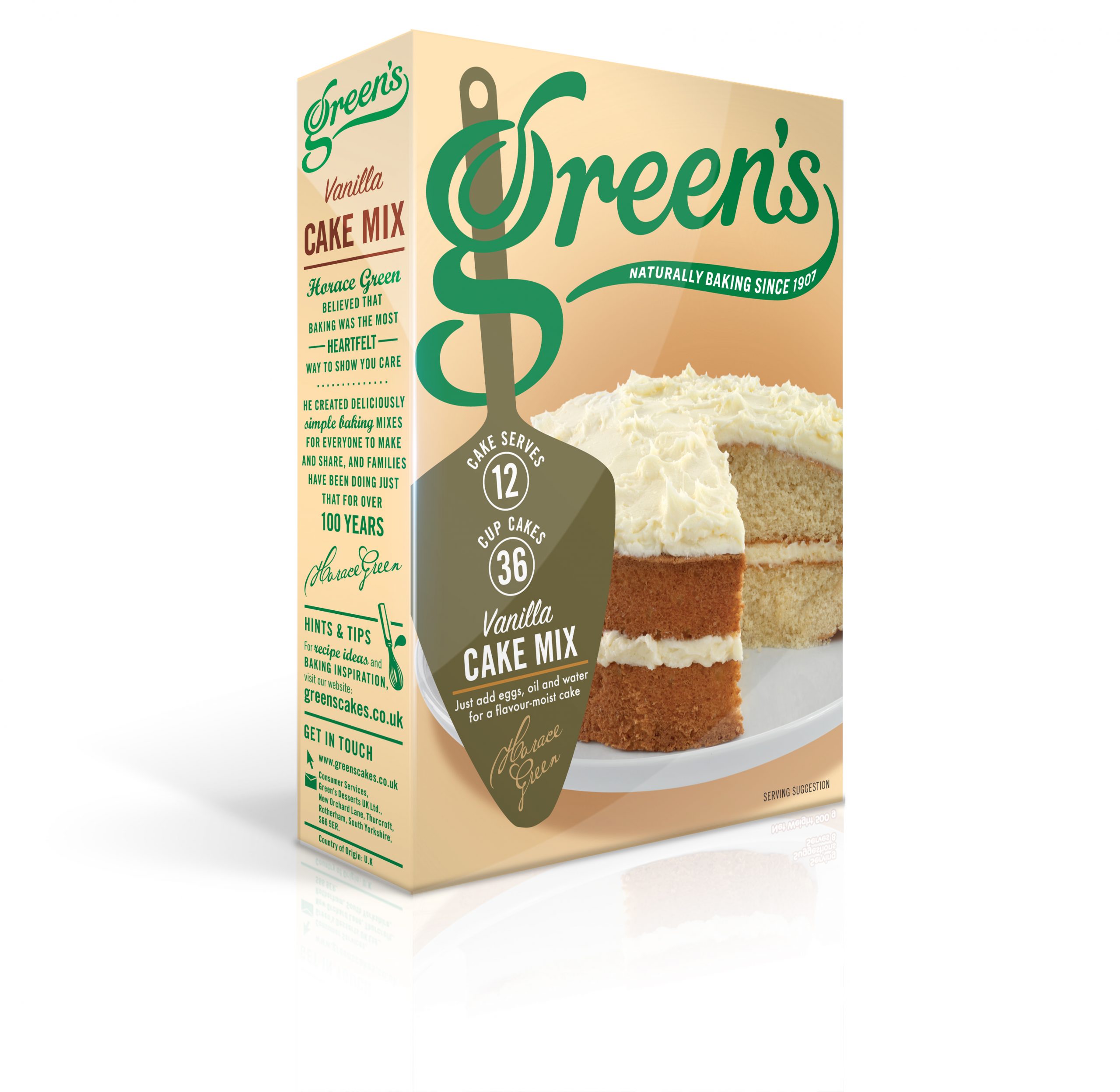 GREEN'S VANILLA CAKE MIX, 500G,