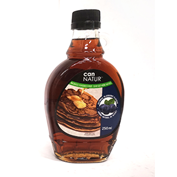 CAN NATUR BLUEBERRY MAPLE TASTE SYRUP, 250ML