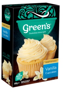 GREENS TEMP VNLA CUPCAKES 490G