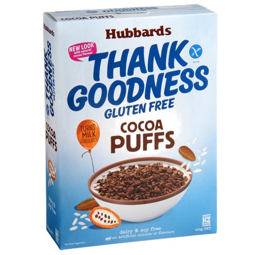 HUBBARDS GLUTEN FREE COCOA PUFFS 400G