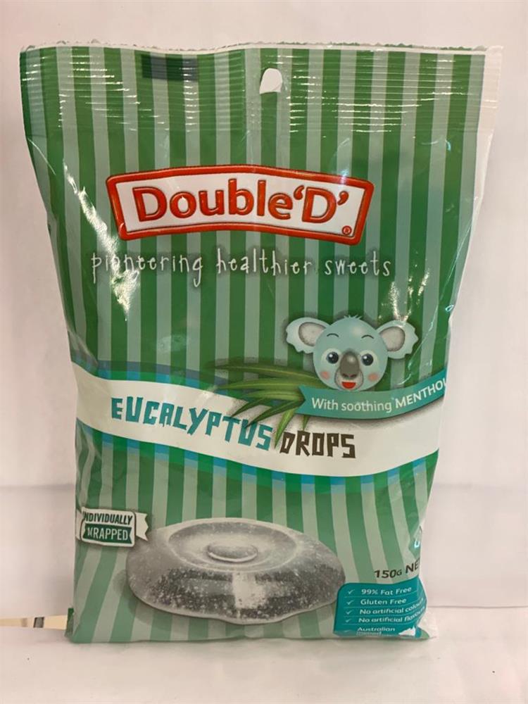 DOUBLE D FAMILY , 150G, EUCALYPTUS DROPS