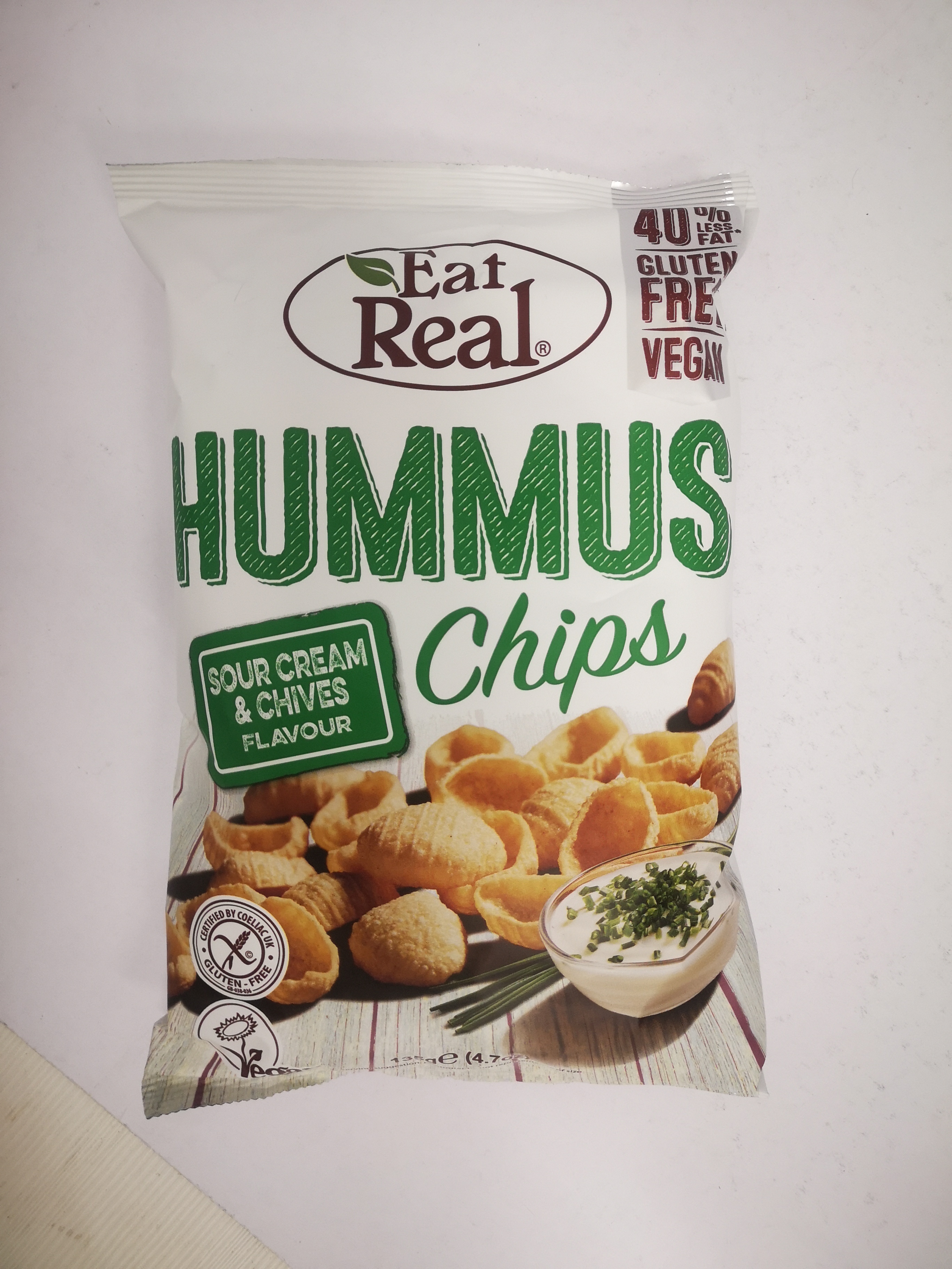 EAT REAL HUMMUS CHIPS, 135G, S/CR/CV