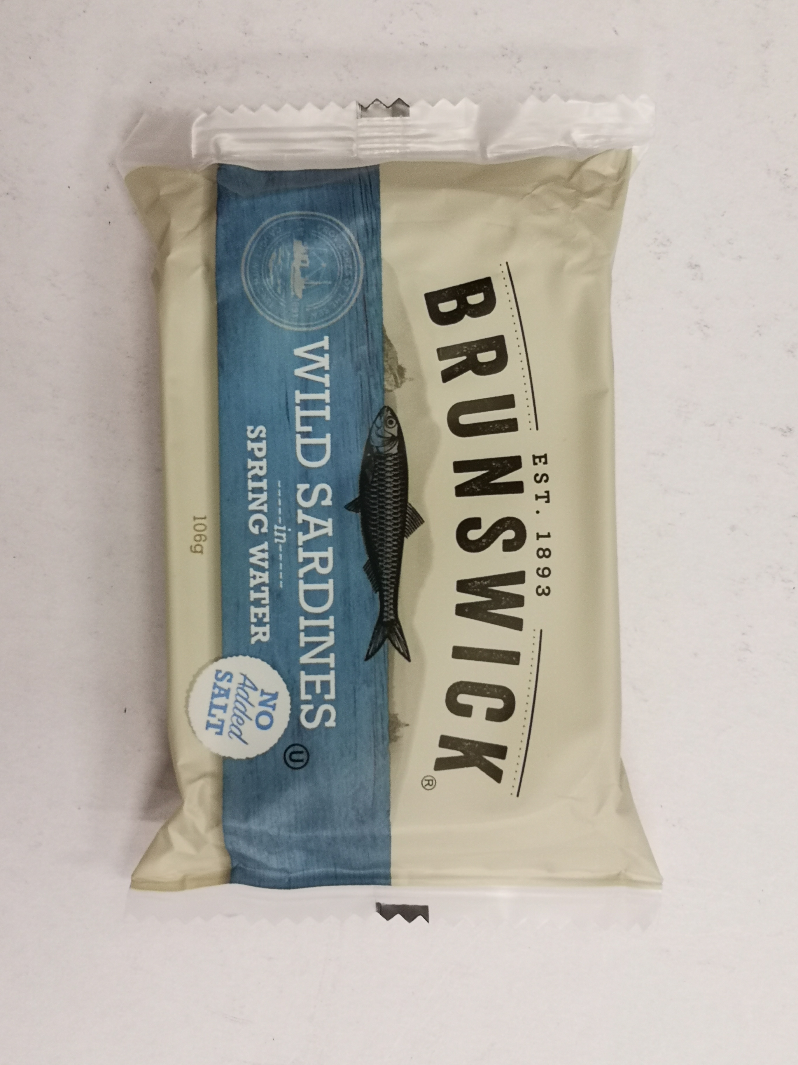 BRUNSWICK WILD SARDINE IN SPRING WATER (NO ADDED SALT), 106G