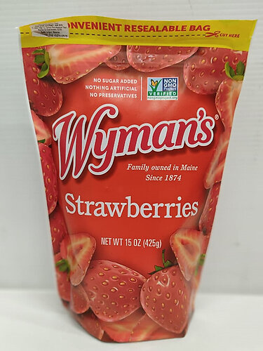 WYMAN'S FROZEN STRAWBERRIES 425G