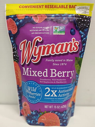 WYMAN'S FROZEN MIXED BERRY 425G