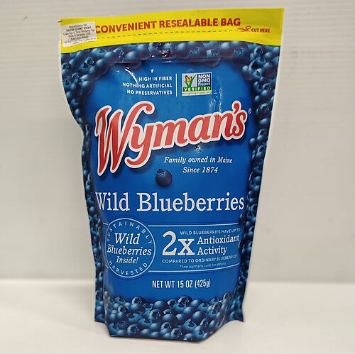 WYMAN'S FROZEN WILD BLUEBERRIES 425G