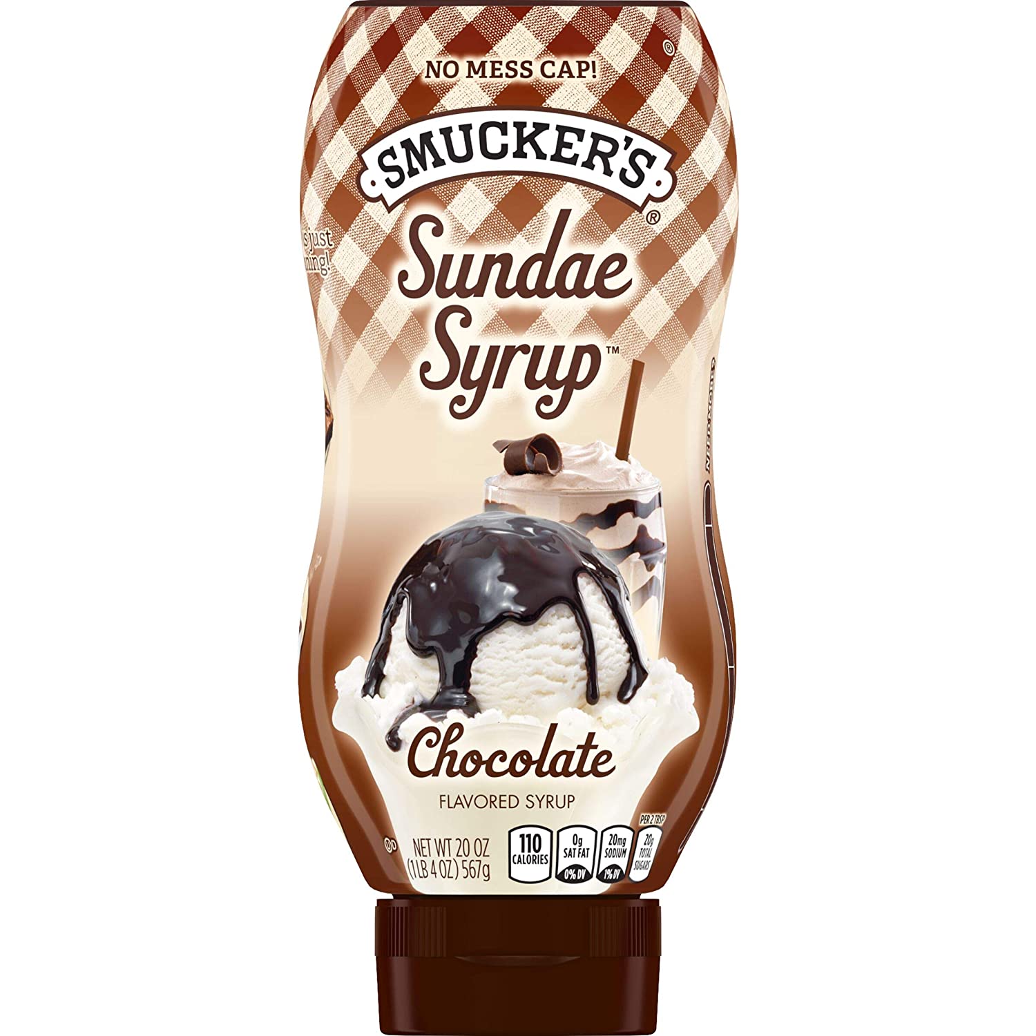 SMUCKER CHOCOLATE SUNDAE SYRUP, 20OZ