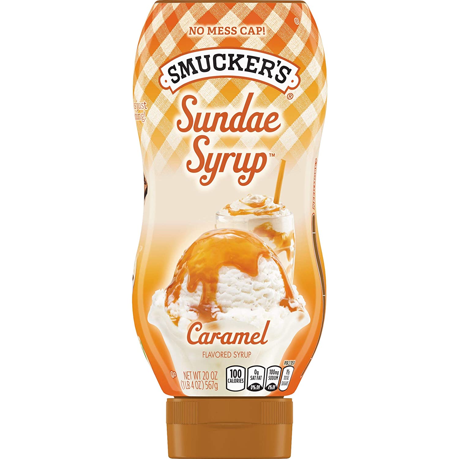 SMUCKER CARAMEL SUNDAE SYRUP, 20OZ