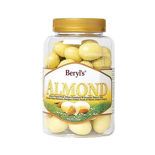 BERYL'S ALMOND COATED WITH WHITE CHOCOLATE & CRUNCHY BISCUIT BALLS 380G