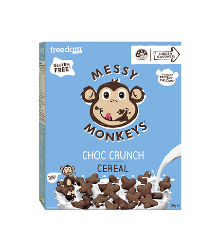 MESSY MONKEYS CHOC CRUNCH CEREAL, 240G