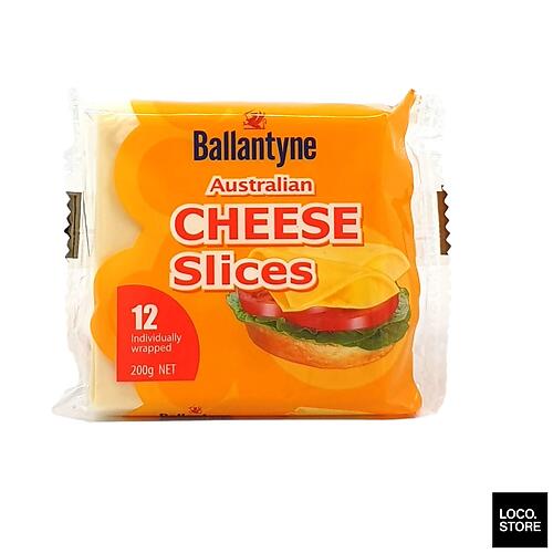 BALLANTYNE SLICED CHEESE CHEDDAR 200GM