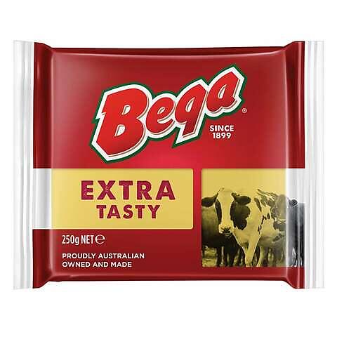 BEGA EXTRA TASTY BLOCK CHEDDAR CHEESE 250G