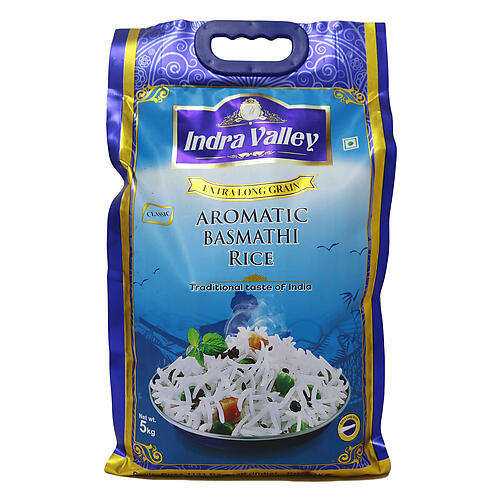 INDRA VALLEY AROMATIC BASMATHI Rice 5KG EXTRA LONG GRAIN