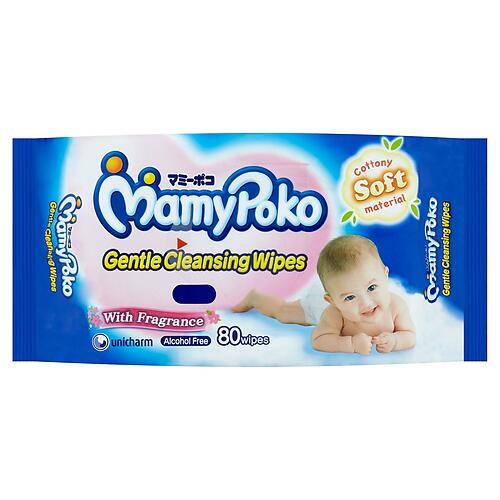 MAMY POKO BABY WIPES, 80S, WT FRG