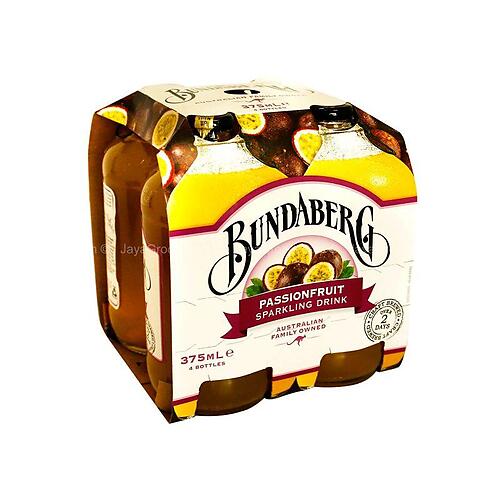 BUNDABERG PASSION FRUIT DRINK 4X375ML