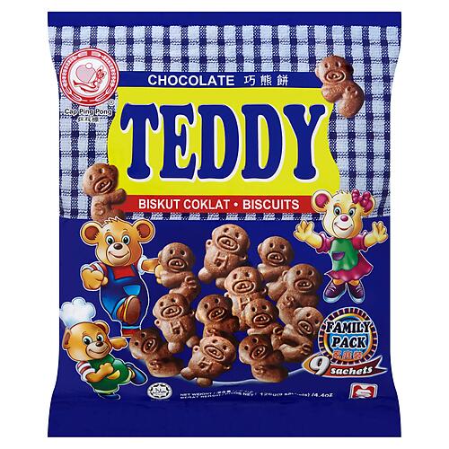 PING PONG TEDDY CHOCLATE BISCUIT 112G