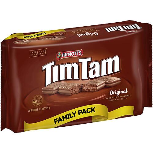 ARNOTT'S TIMTAM ORIGINAL CHOCOLATE BISCUIT FAMILY PACK 365GM